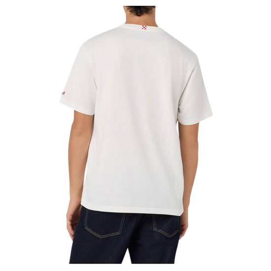 T-Shirt in cotone Bianco con ricamo No Carbo ARN0001 03584M MC2 SAINT BARTH 