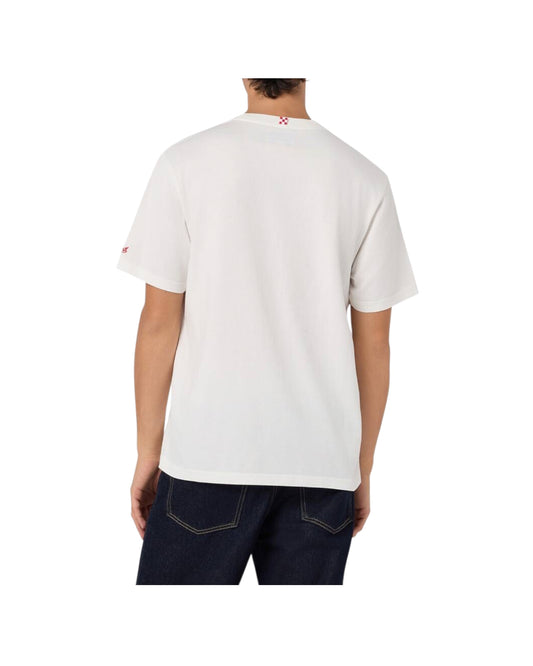 T-Shirt in cotone Bianco con ricamo No Carbo ARN0001 03584M MC2 SAINT BARTH 