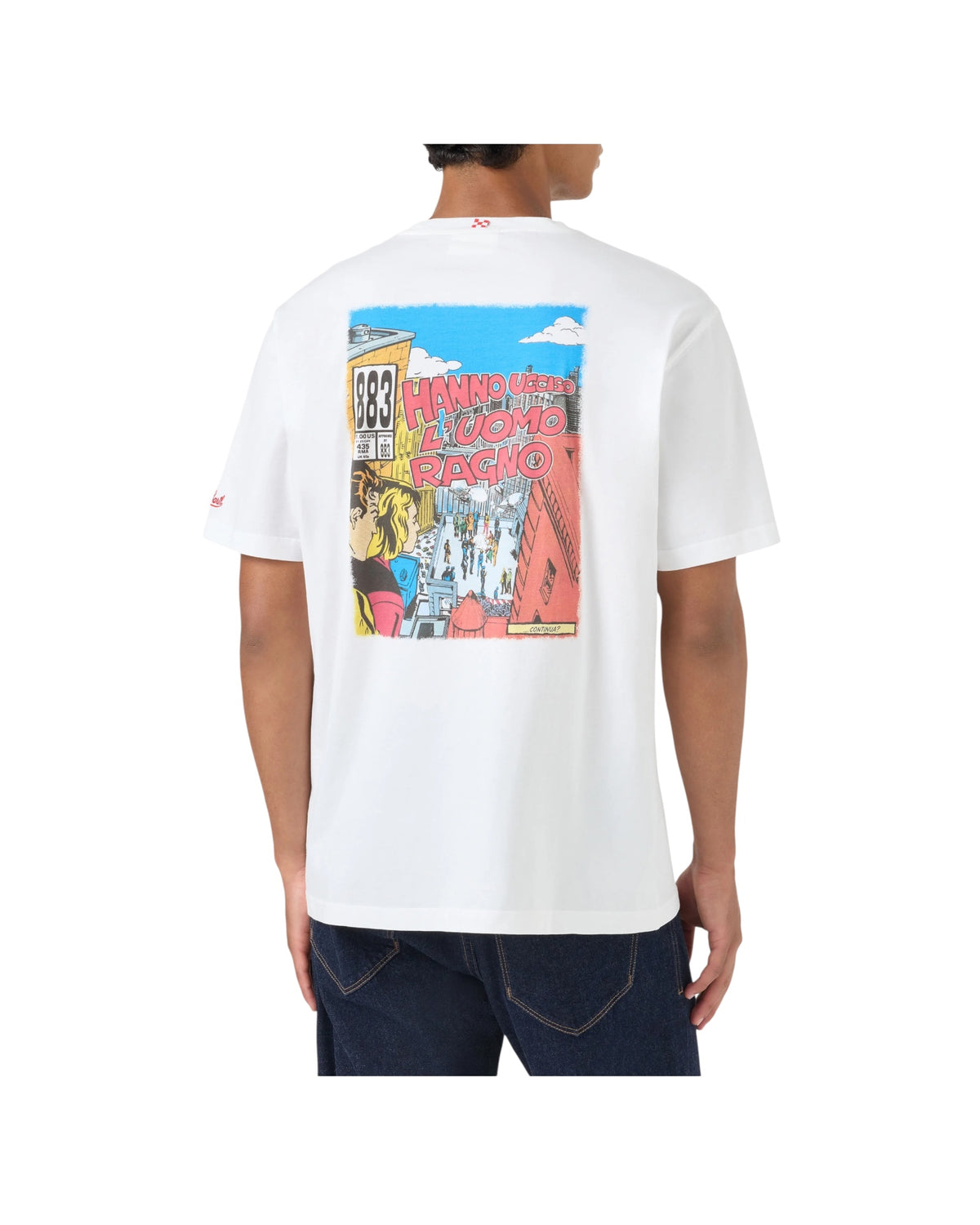 T-Shirt con grafica Hanno ucciso l'uomo ragno ARN0001 04621M MC2 SAINT BARTH 
