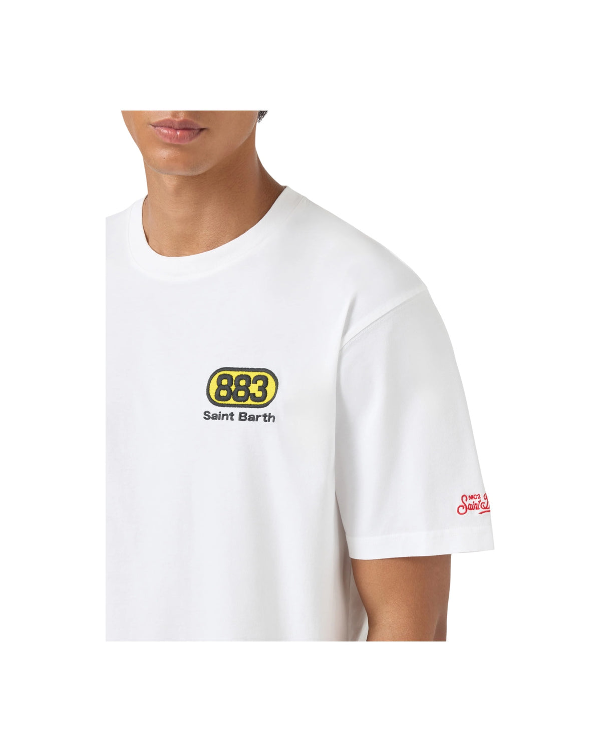 T-Shirt con grafica Hanno ucciso l'uomo ragno ARN0001 04621M MC2 SAINT BARTH 