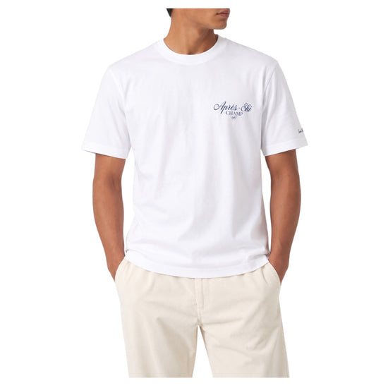 T-Shirt in cotone Bianco con grafica posteriore ARN0004 00260M MC2 SAINT BARTH 