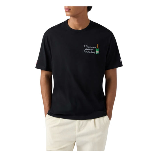 T-shirt in cotone invernale con ricamo Dai Furstenberg ARN0004 02765M MC2 SAINT BARTH 
