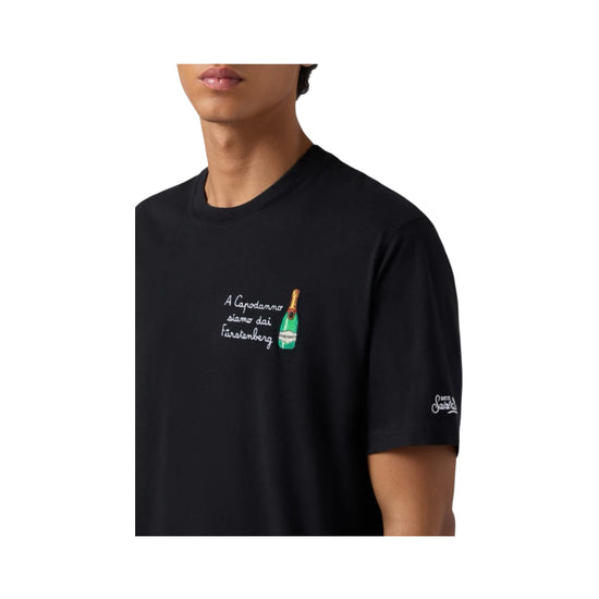 T-shirt in cotone invernale con ricamo Dai Furstenberg ARN0004 02765M MC2 SAINT BARTH 
