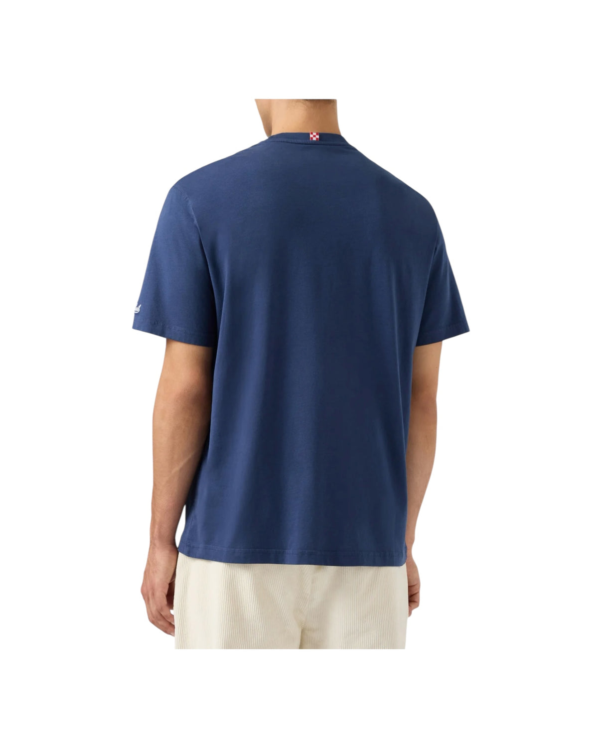 T-shirt in cotone invernale con ricamo Sole, wishy e sei in pole position ARN0004 02766M MC2 SAINT BARTH 