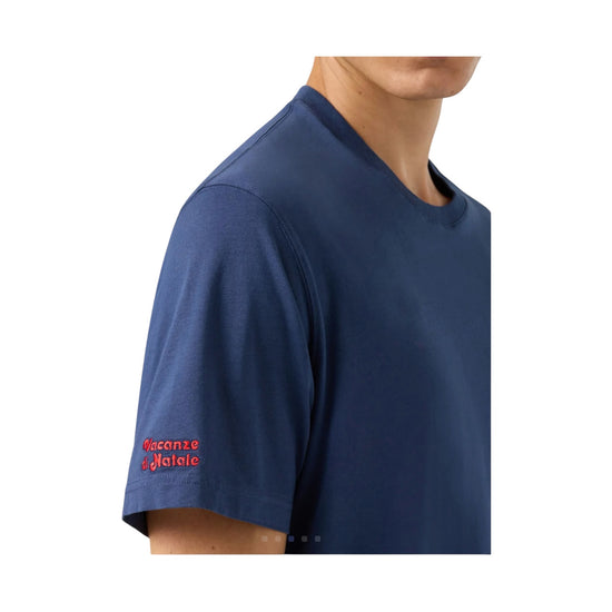 T-shirt in cotone invernale con ricamo Sole, wishy e sei in pole position ARN0004 02766M MC2 SAINT BARTH 