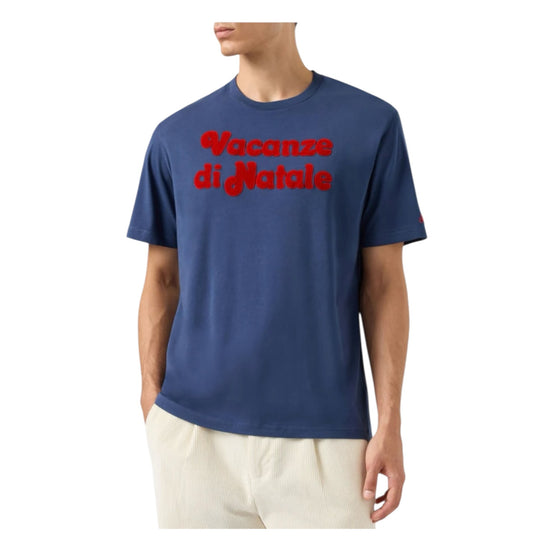 T-shirt in cotone invernale con stampa Vacanze di Natale ARN0004 02768M MC2 SAINT BARTH 