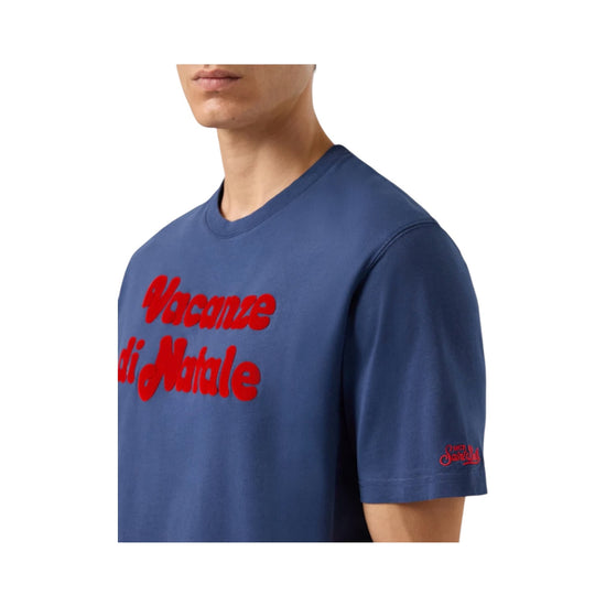 T-shirt in cotone invernale con stampa Vacanze di Natale ARN0004 02768M MC2 SAINT BARTH 