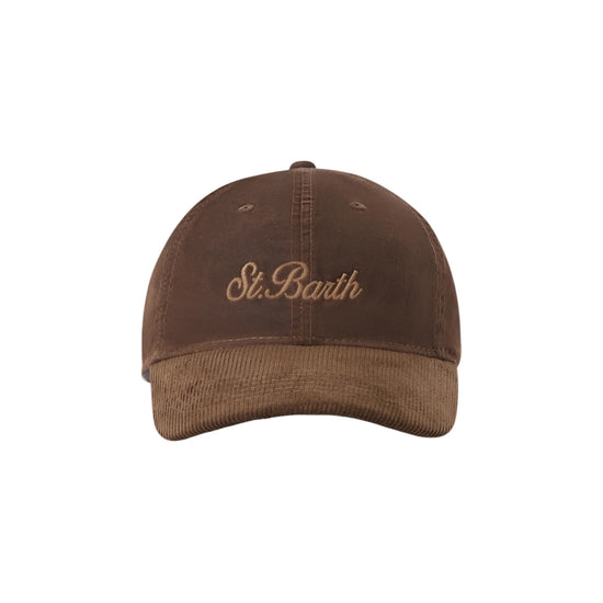 Cappello cerato in velluto a coste Marrone BASB0024 00128M MC2 SAINT BARTH 