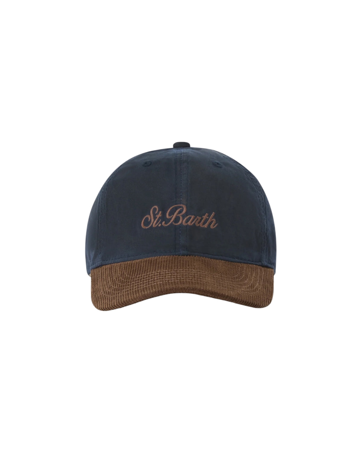 Cappello cerato in velluto a coste Marrone/Blu BASB0024 00165M MC2 SAINT BARTH 