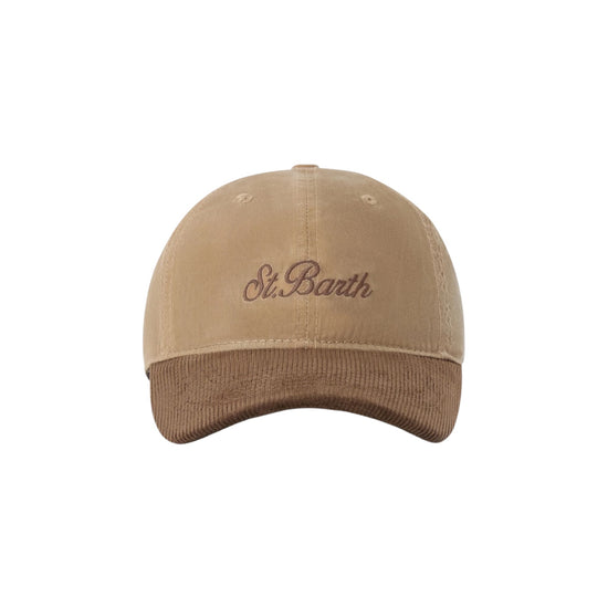 Cappello cerato in velluto a coste Beige/Marrone BASB0024 00550M MC2 SAINT BARTH 