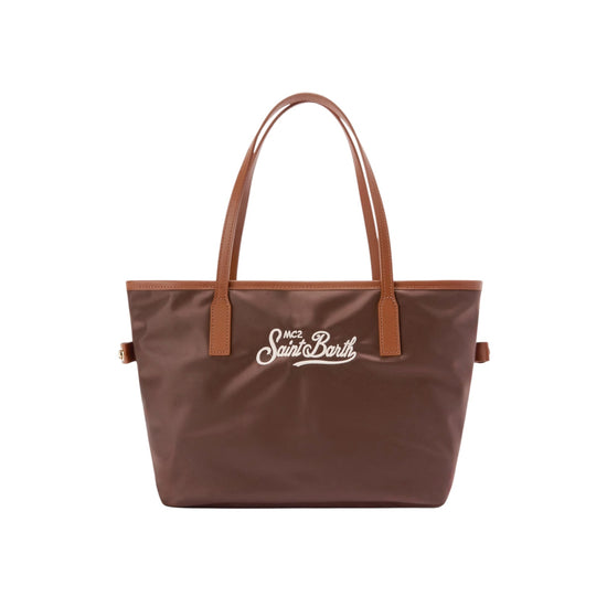 Borsa City Midi in nylon Marrone CB0004 00163M MC2 SAINT BARTH 