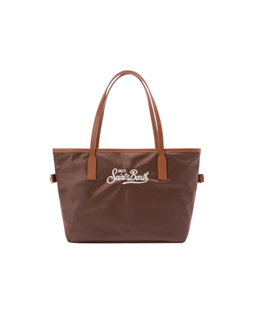 Borsa City Midi in nylon Marrone CB0004 00163M MC2 SAINT BARTH 