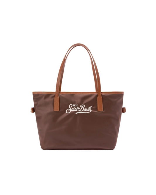 Borsa City Midi in nylon Marrone CB0004 00163M MC2 SAINT BARTH 