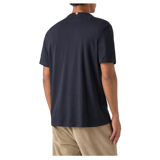 T-Shirt in cotone Blu con ricamo King of the night e stampa orologio CONR0001 03274M MC2 SAINT BARTH 