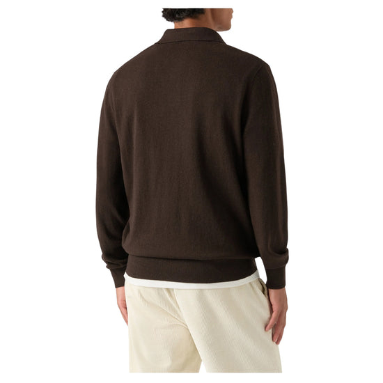 Polo in lana merino e cashmere Dark brown COV0008 00022M MC2 SAINT BARTH 