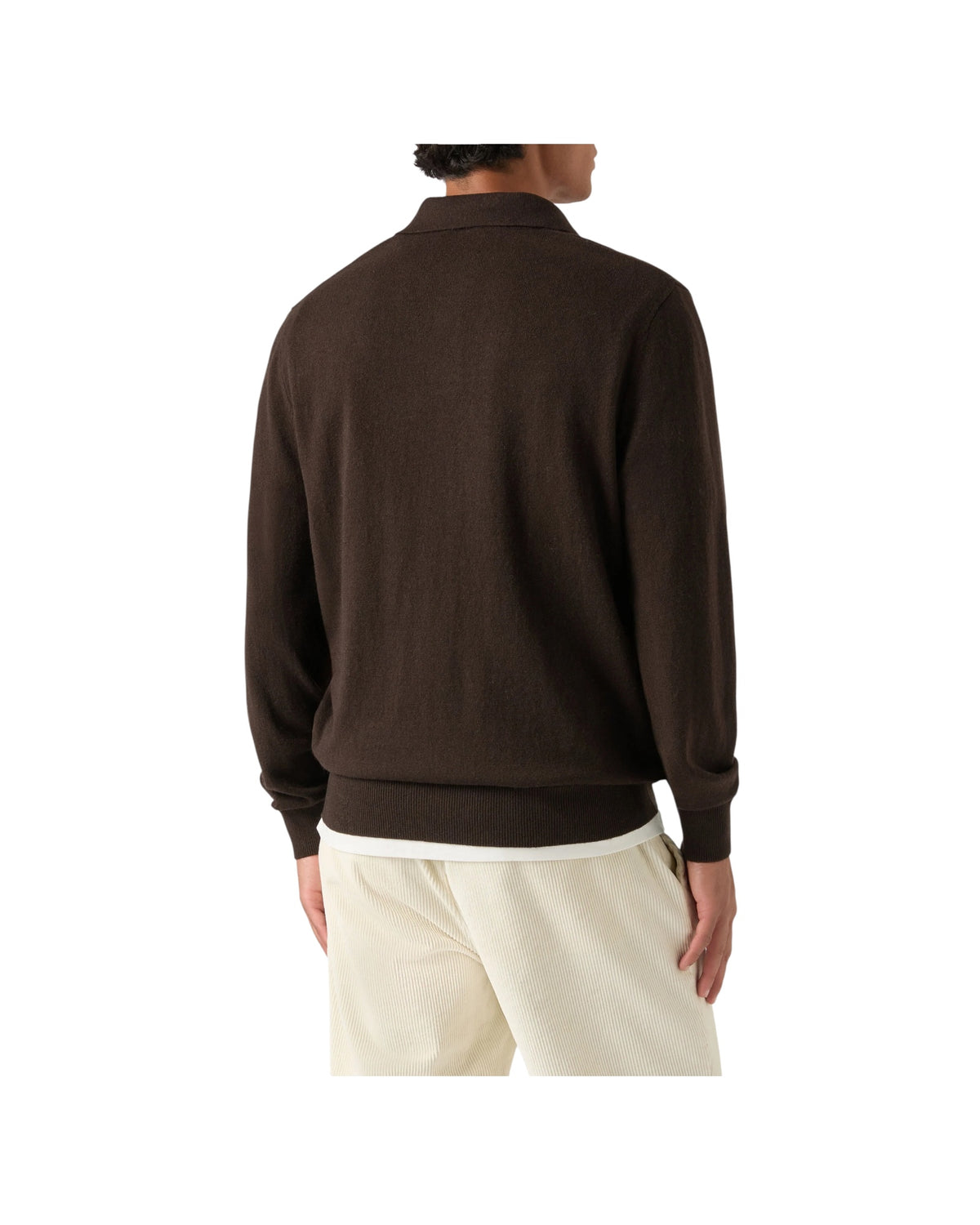 Polo in lana merino e cashmere Dark brown COV0008 00022M MC2 SAINT BARTH 