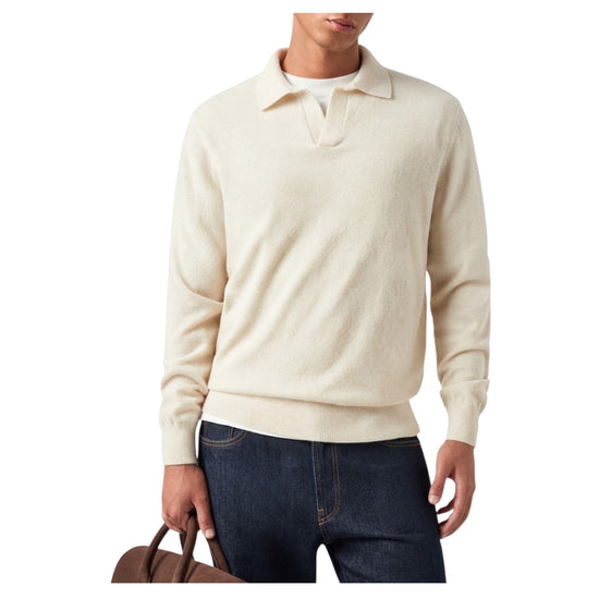 Polo in lana merino e cashmere Off white COV0008 00023M MC2 SAINT BARTH 