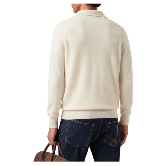 Polo in lana merino e cashmere Off white COV0008 00023M MC2 SAINT BARTH 