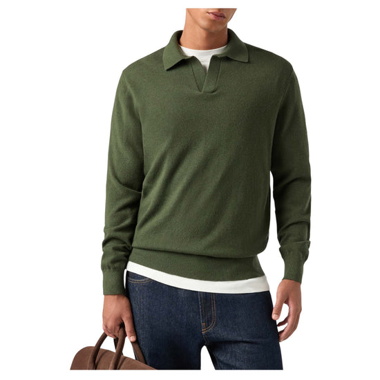 Polo in lana merino e cashmere Military COV0008 00034M MC2 SAINT BARTH 