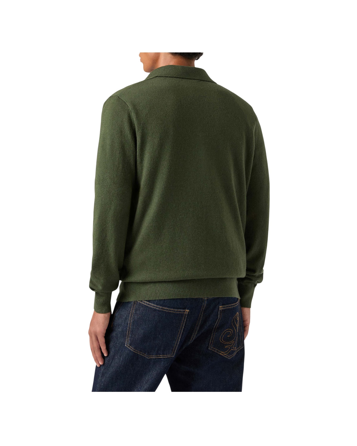 Polo in lana merino e cashmere Military COV0008 00034M MC2 SAINT BARTH 