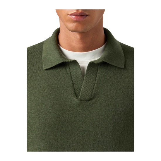 Polo in lana merino e cashmere Military COV0008 00034M MC2 SAINT BARTH 