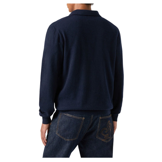 Polo in lana merino e cashmere Night Blu COV0008 00044M MC2 SAINT BARTH 