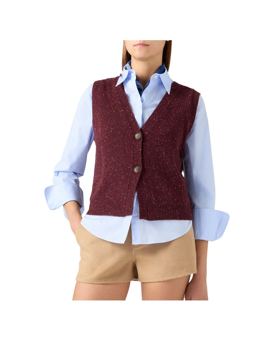 Gilet in misto lana Donegal CRTT001 00038M MC2 SAINT BARTH 