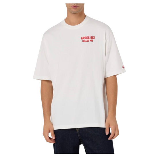 T-Shirt in cotone Bianco con grafica posteriore DLR0001 00304M MC2 SAINT BARTH 