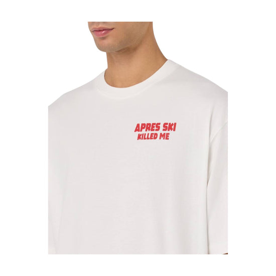 T-Shirt in cotone Bianco con grafica posteriore DLR0001 00304M MC2 SAINT BARTH 