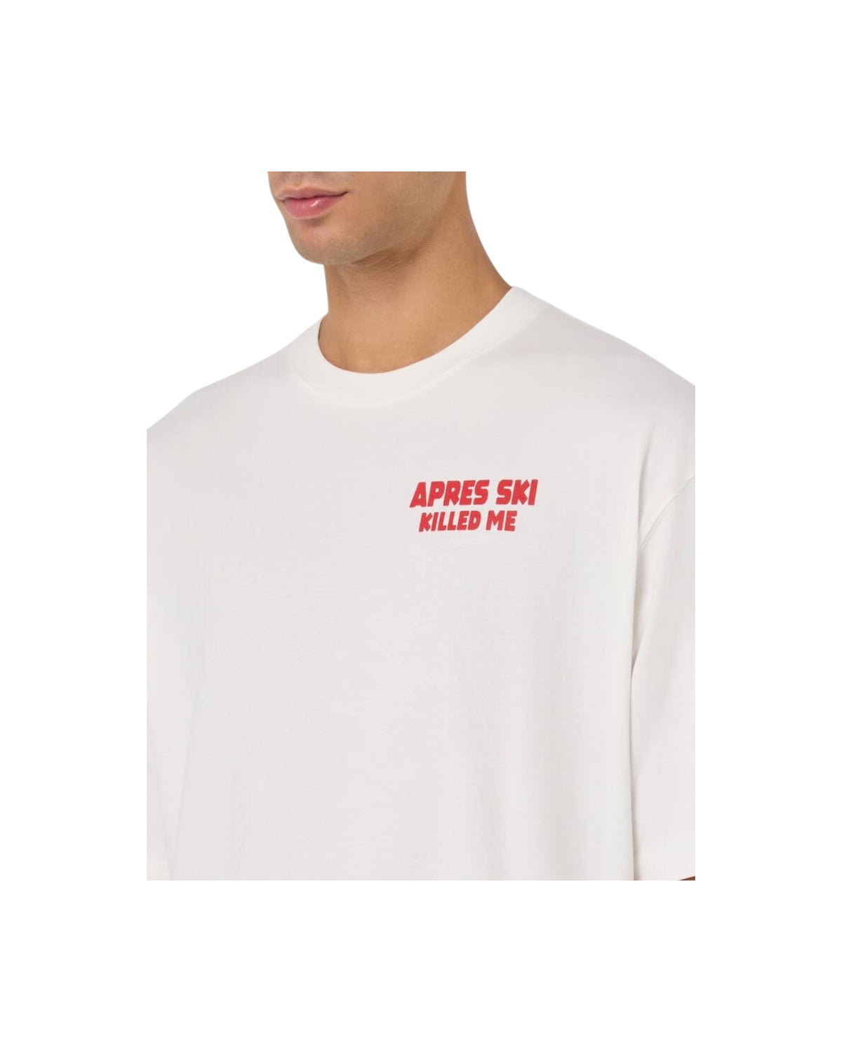 T-Shirt in cotone Bianco con grafica posteriore DLR0001 00304M MC2 SAINT BARTH 