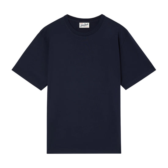 T-Shirt in cotone Blue navy EEY0001 00029M MC2 SAINT BARTH 