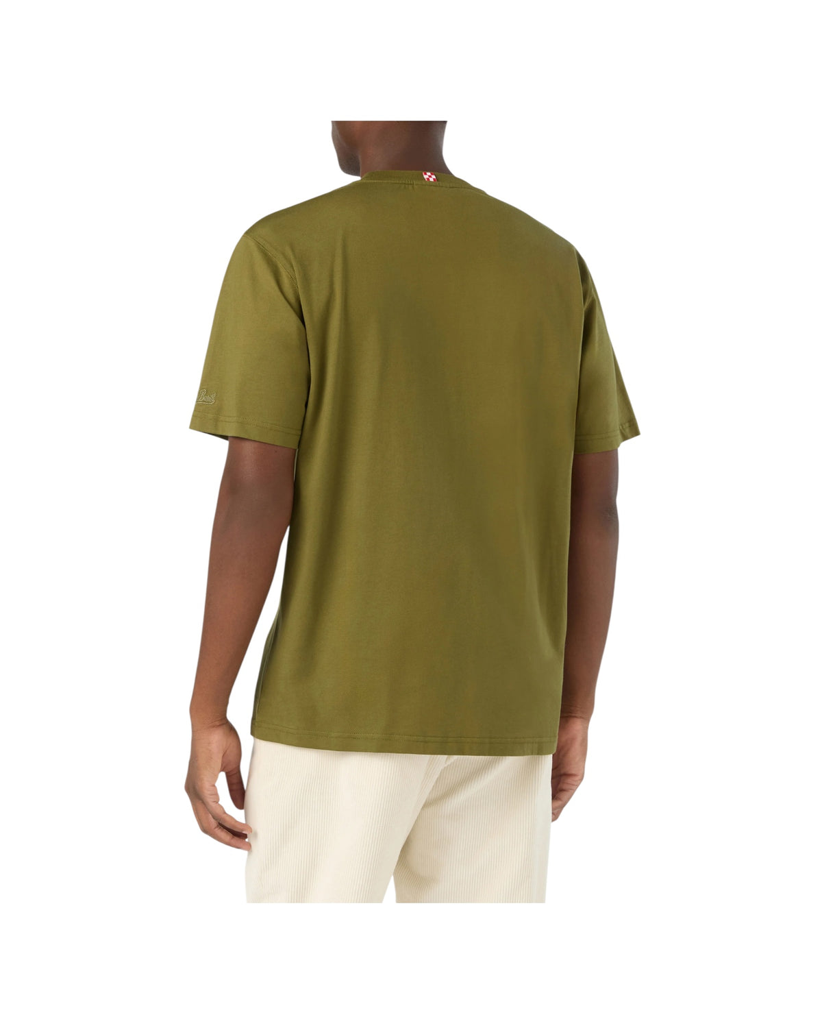 T-Shirt in cotone Light military EEY0001 00436M MC2 SAINT BARTH 