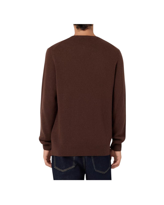 Maglione Marrone con logo Vacanze di natale HER0001 00386M MC2 SAINT BARTH 