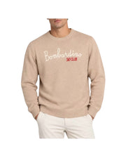 Maglione Beige con ricamo Bombardino Ski club