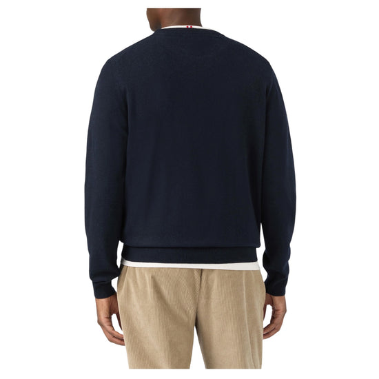 Maglione Blu con ricamo E damme tregua HER0024 03248M MC2 SAINT BARTH 