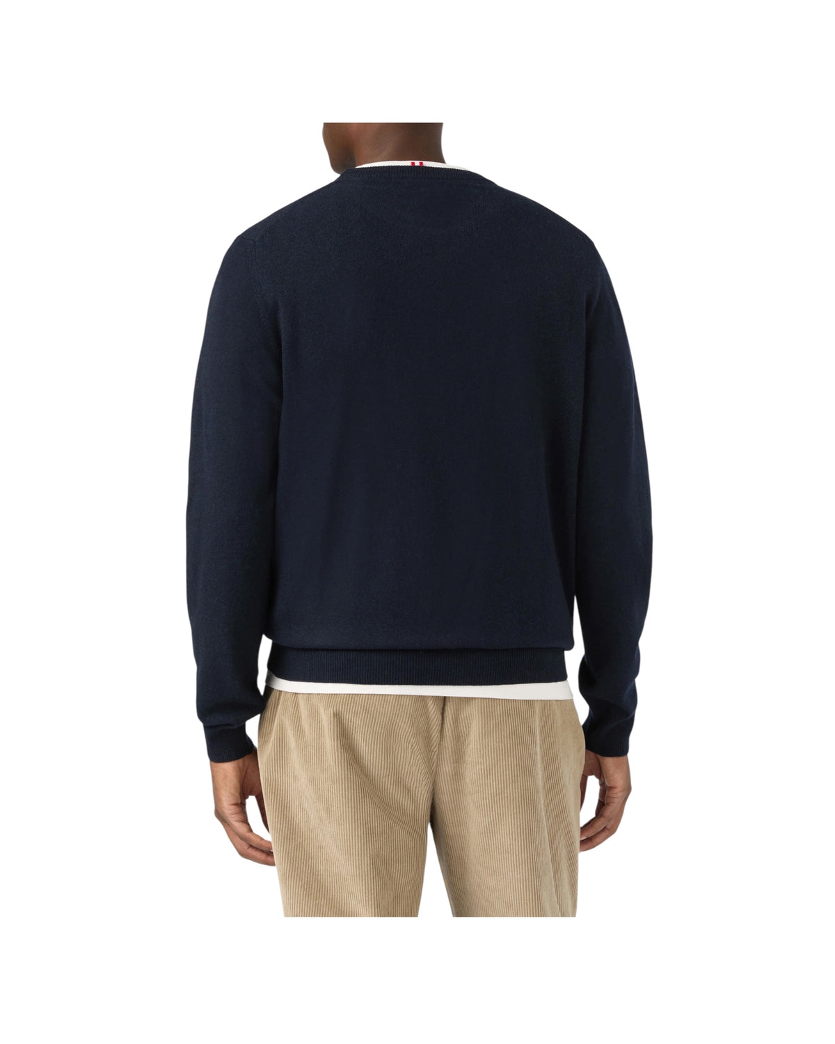 Maglione Blu con ricamo E damme tregua HER0024 03248M MC2 SAINT BARTH 