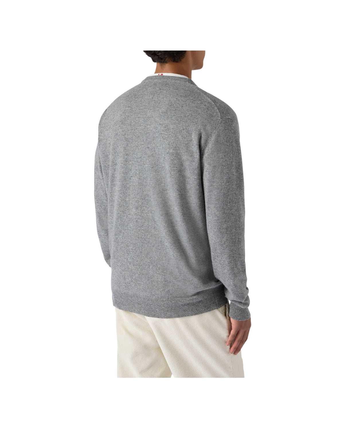 Maglione Grigio con ricamo Delicatissimo HER0024 03251M MC2 SAINT BARTH 