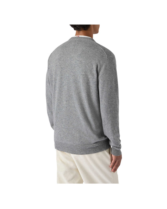 Maglione Grigio con ricamo Delicatissimo HER0024 03251M MC2 SAINT BARTH 