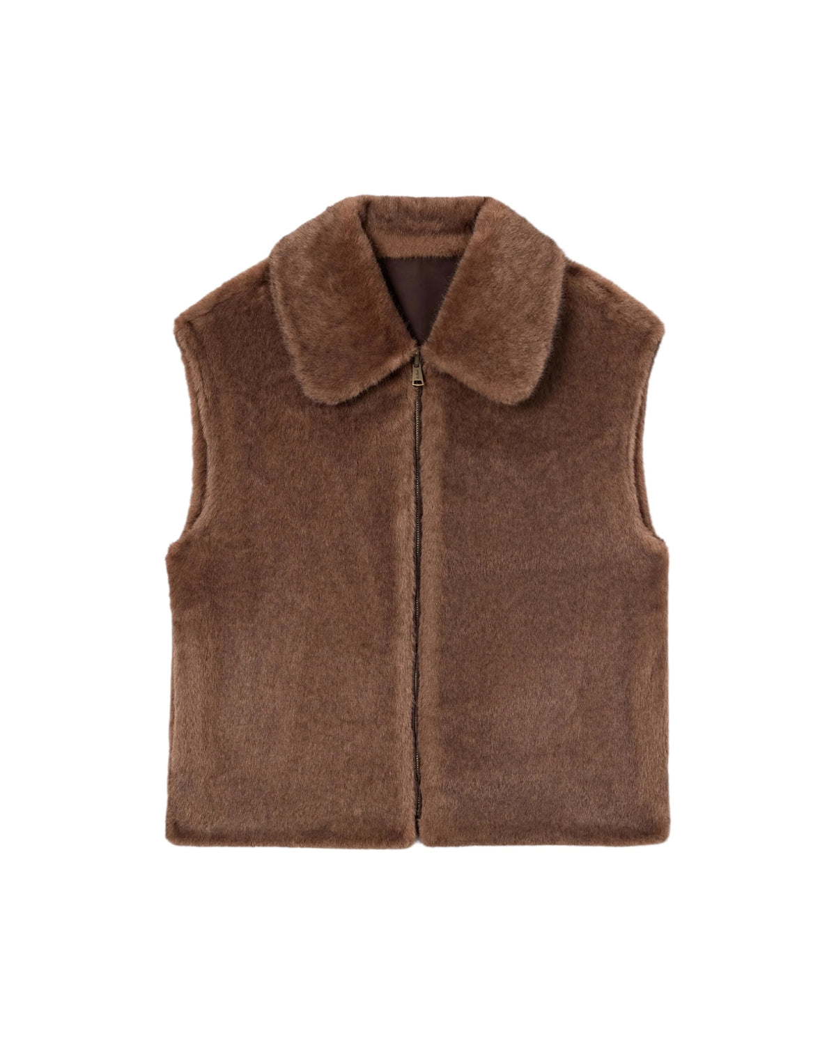 Gilet reversibile in tessuto cerato Dark brown HES004 01000M MC2 SAINT BARTH 