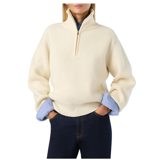 Maglione a mezza zip Off white ISN0001 00023M MC2 SAINT BARTH 