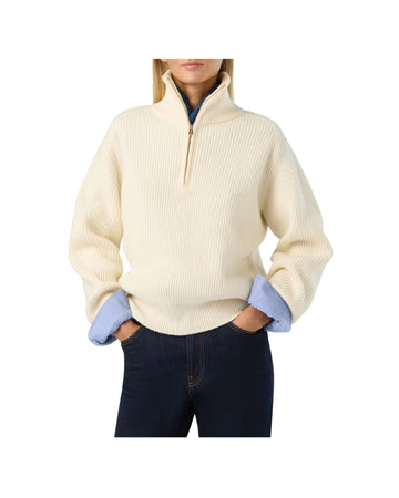 Maglione a mezza zip Off white ISN0001 00023M MC2 SAINT BARTH 