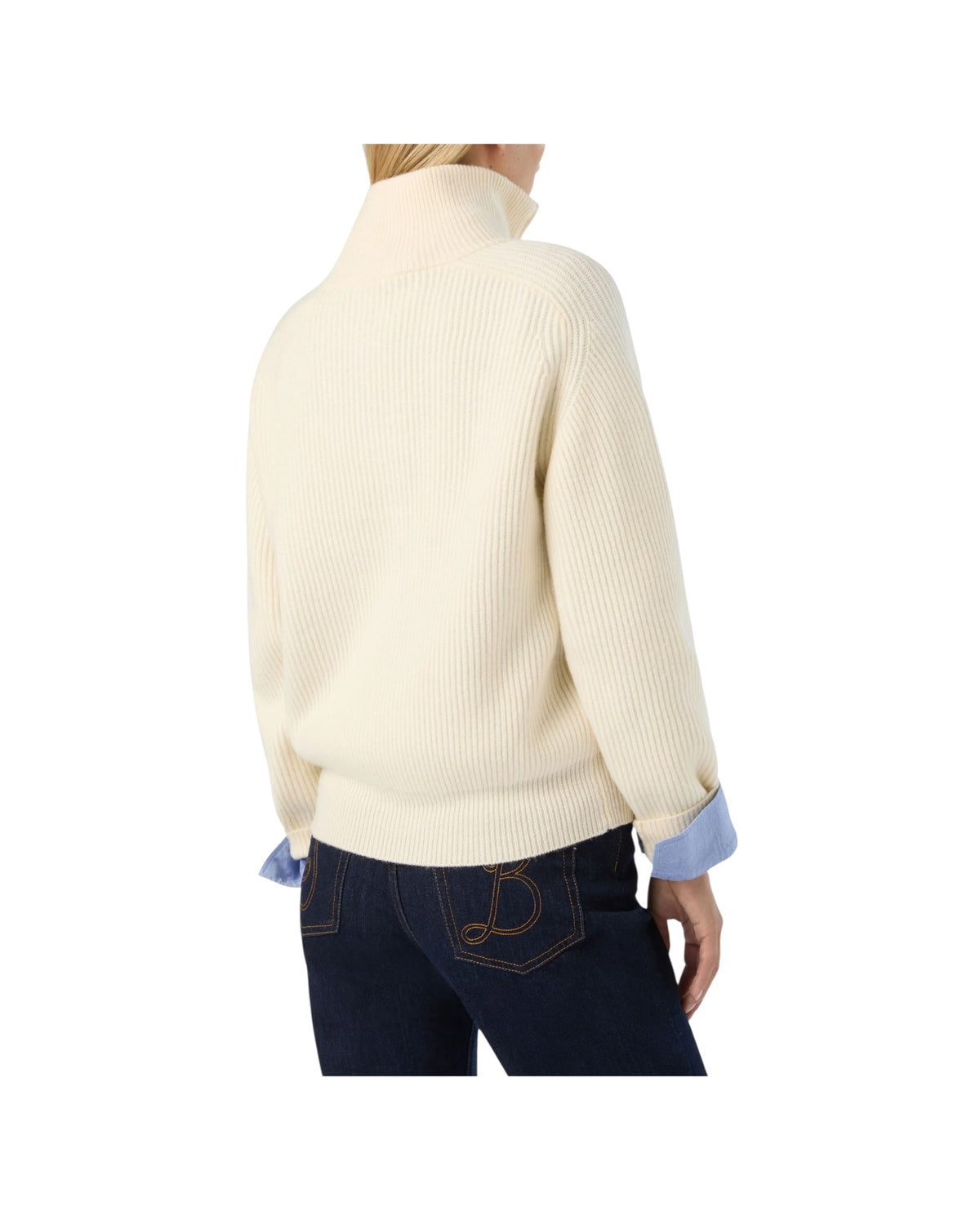 Maglione a mezza zip Off white ISN0001 00023M MC2 SAINT BARTH 