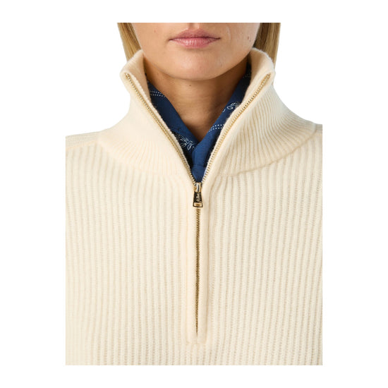Maglione a mezza zip Off white ISN0001 00023M MC2 SAINT BARTH 