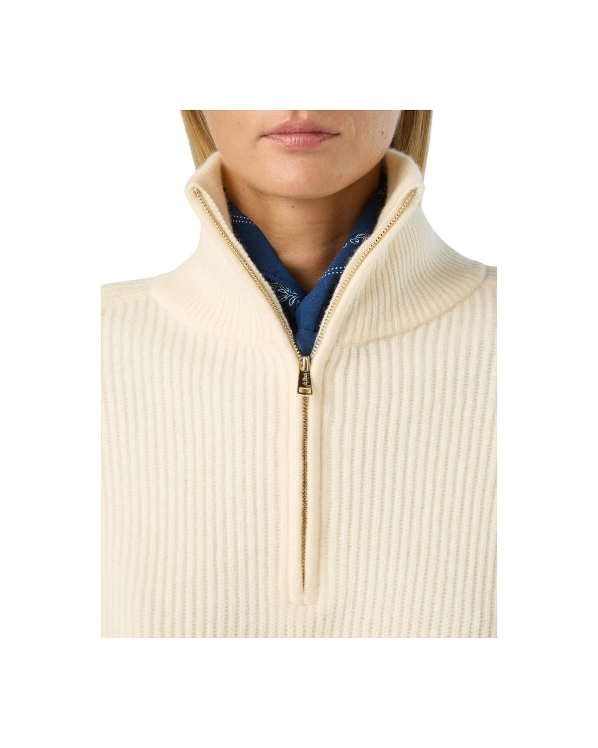 Maglione a mezza zip Off white ISN0001 00023M MC2 SAINT BARTH 