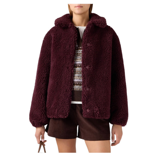 Giacca Teddy con patch Prugna JNE0001 00077M MC2 SAINT BARTH 