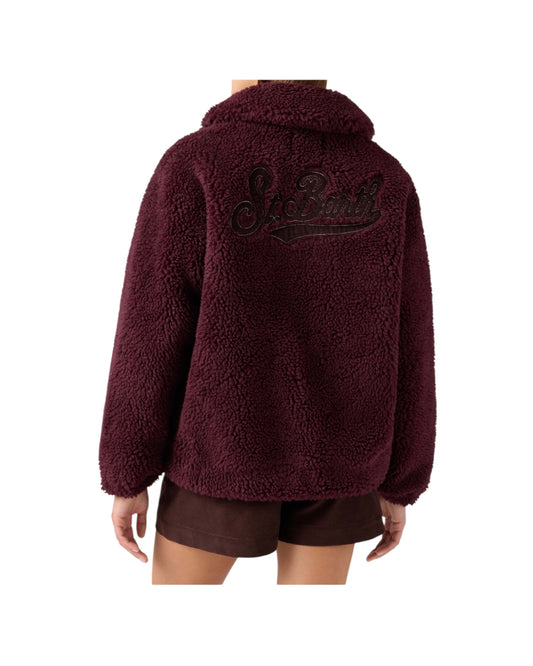 Giacca Teddy con patch Prugna JNE0001 00077M MC2 SAINT BARTH 