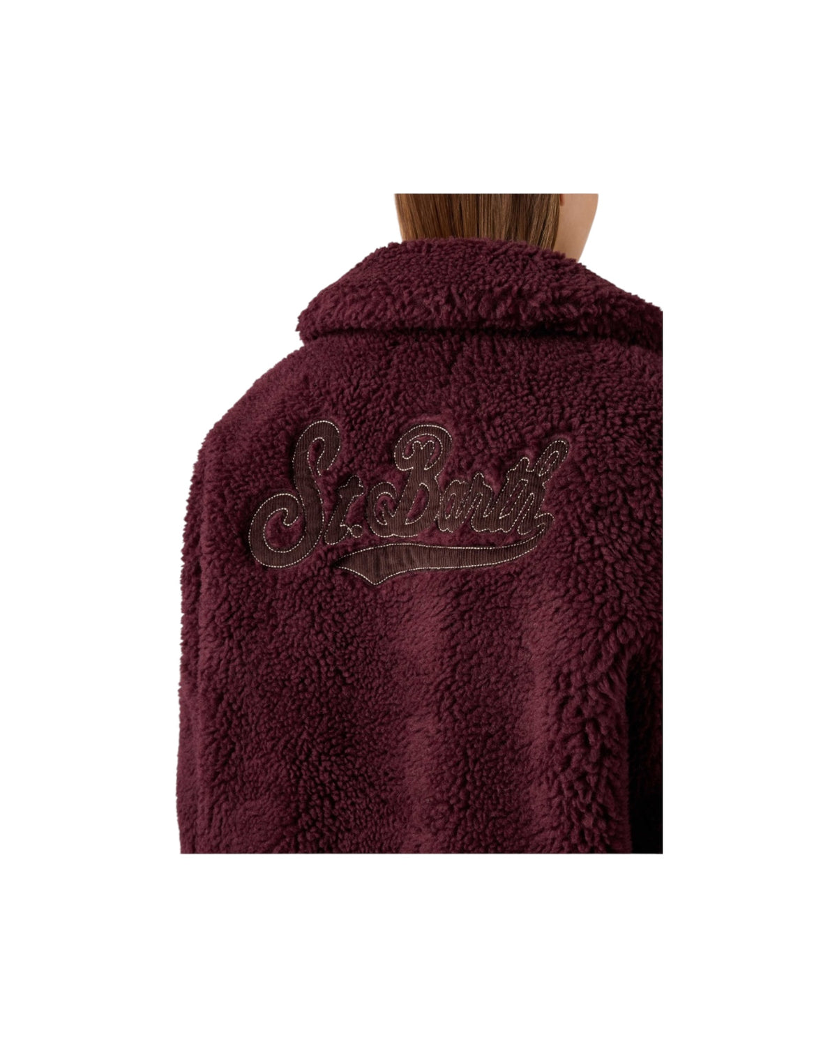 Giacca Teddy con patch Prugna JNE0001 00077M MC2 SAINT BARTH 