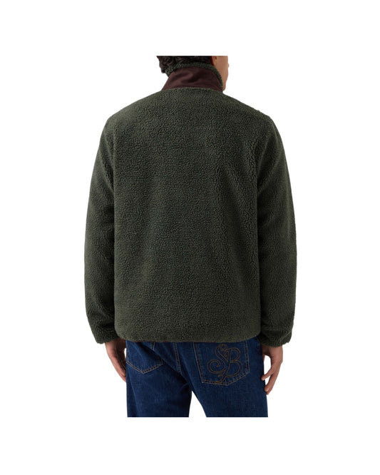 Giacca Verde Militare in teddy con chiusura zip KEY0008 00034M MC2 SAINT BARTH 