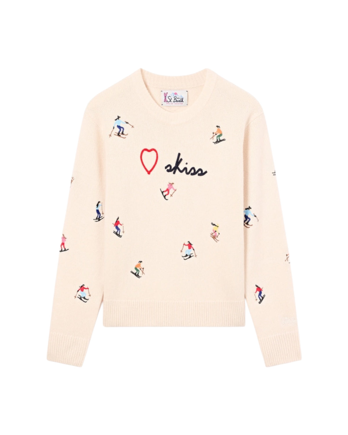 Maglione girocollo in lana con ricamo KYLA 00233M MC2 SAINT BARTH 