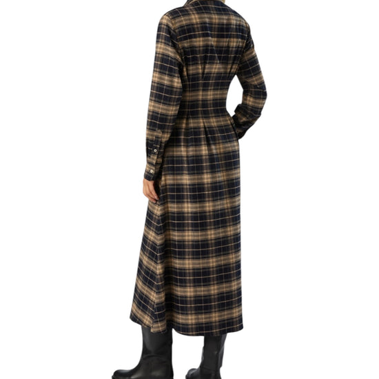 Chemisier lungo in flanella Tartan LSY0001 04103M MC2 SAINT BARTH 